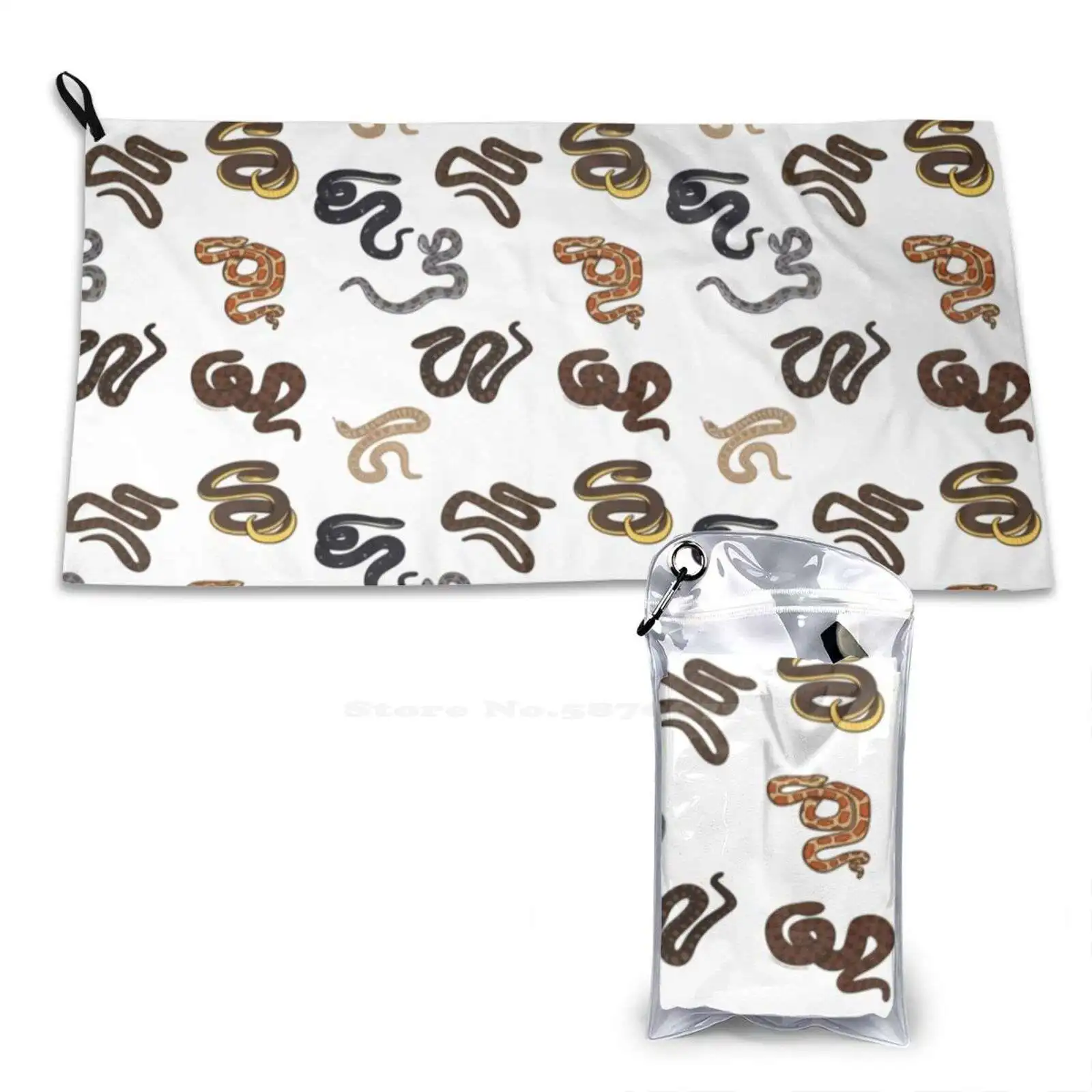 

Snake Print Microfiber Quick Dry Towel Beach Towel Nature Conservation Typography Environment Outdoors Wildlife Animal Snake