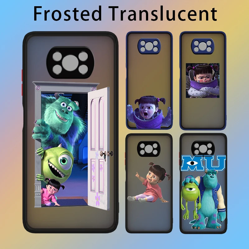 

Monsters University For Xiaomi Poco M3 X3 NFC GT 11 Note 10 10S 10T 9 8 CC9 Ultra Lite Pro Frosted Translucent Phone Case