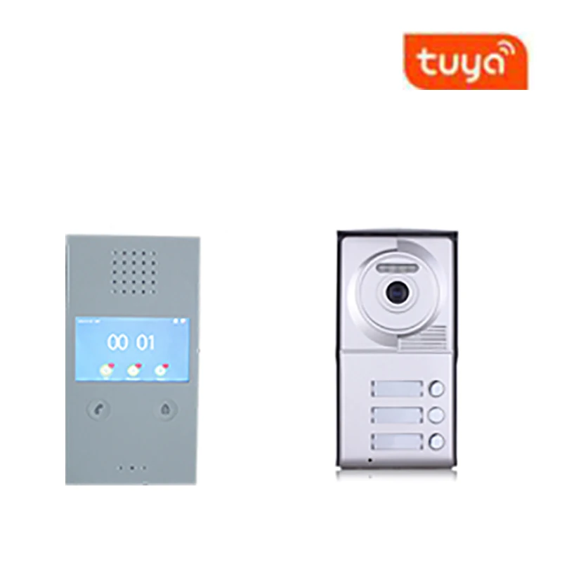 4.3 Inch Tuya Intercom Entry System,video Door Phone Support Remote APP Alarm,Monitoring iOS Android app available interphone enlarge
