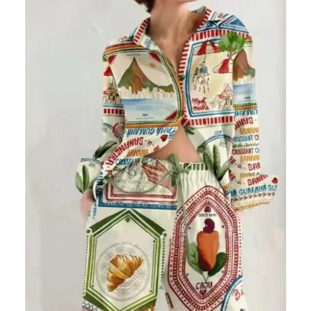 Женский Свободный Комплект Из Двух Предметов В Стиле Ретро