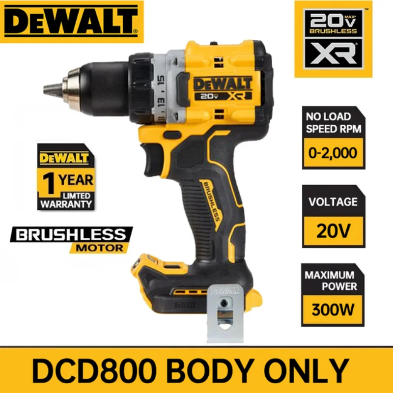 

Дрель Dewalt DCD800 аккумуляторная компактная с бесщеточным Мотором, 20 в