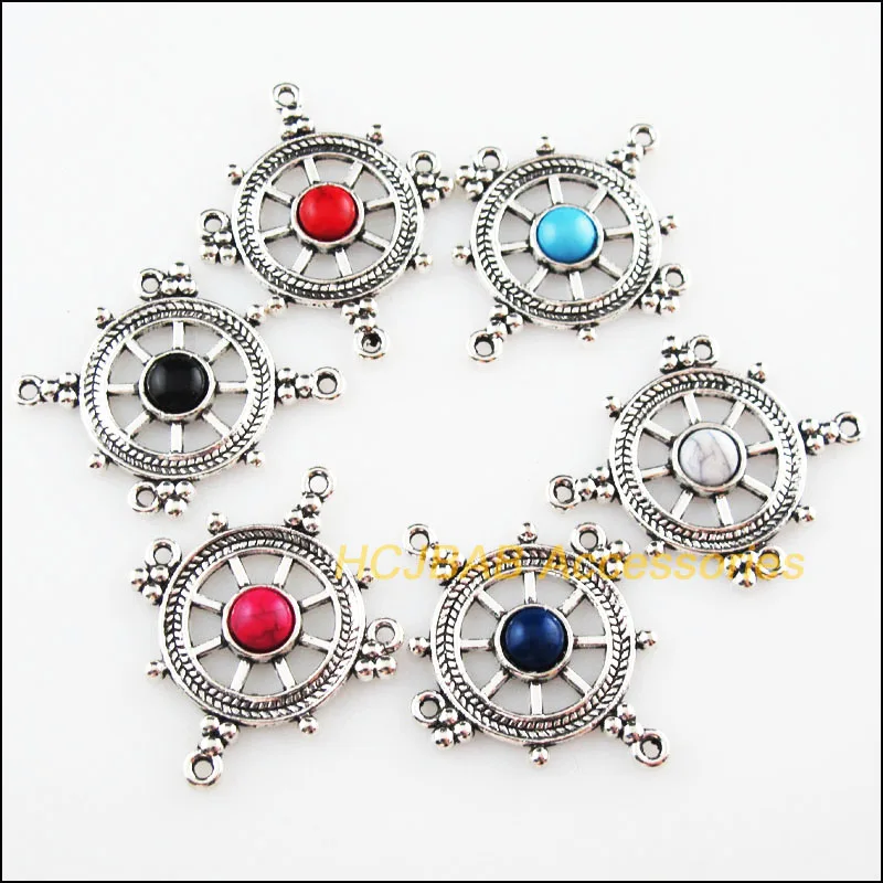 

12 шт., тибетский посеребренный руль, Смешанная лампа диаметром x мм