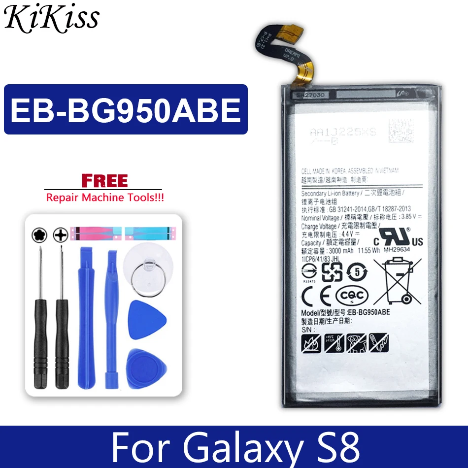 EB-BG950ABE аккумулятор для Samsung Galaxy S8 SM-G9508 G9508 G9500 G950 G950U G950F Bateria 3000mAh номер отслеживания