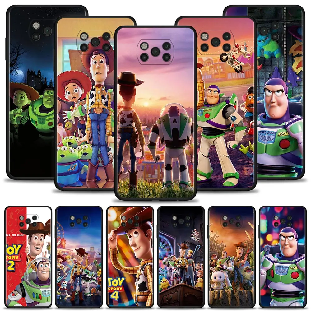 

Toy Story 4 Woody Buzz Lightyear Silicone Case For Xiaomi Poco X3 X4 NFC M3 M4 Pro 5G Cover for Poco F3 GT Pocophone F1 Shell