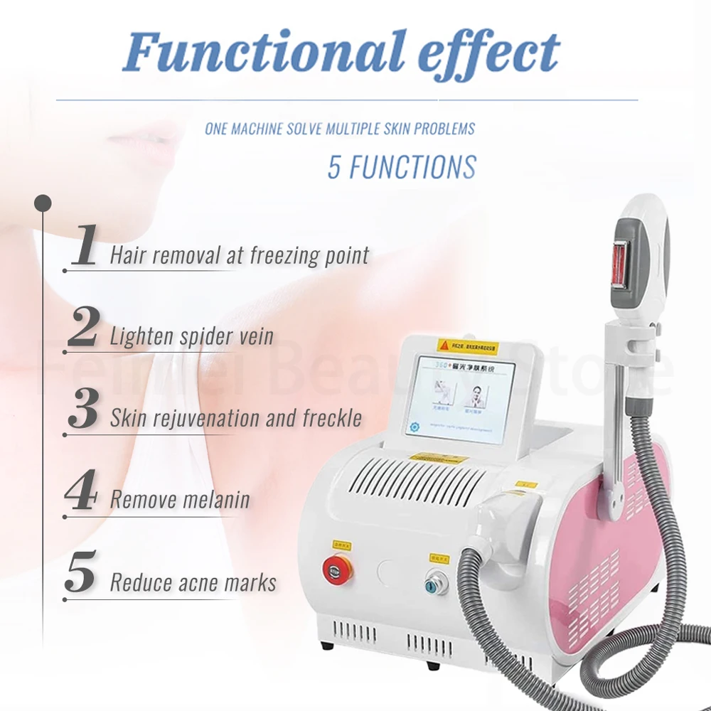 

High Quality IPL+ OPT Elight Epilator Intense Pulsed Light Optimal Pulse Technology Hair Removal Machine Beauty Equipment 5.0