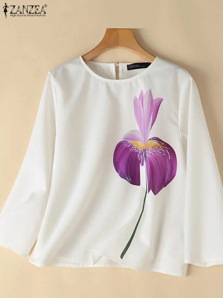 Женская блузка с цветочным принтом