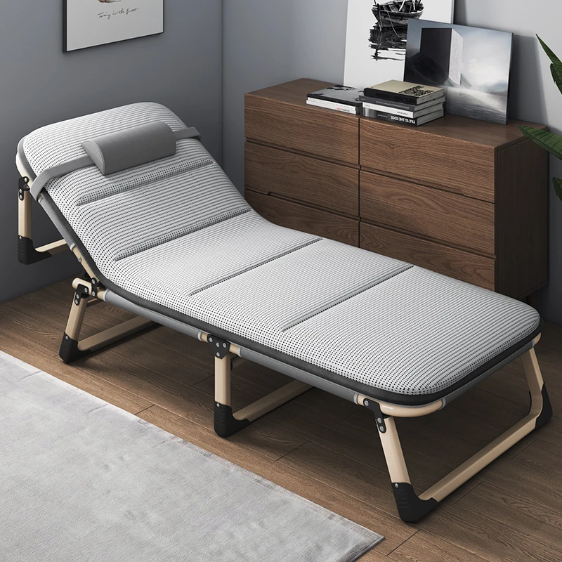 

Folding Bed Single Bed Nap Home Simple Nap Bed Accompanying Portable Multi-functional Office Lounge Chair