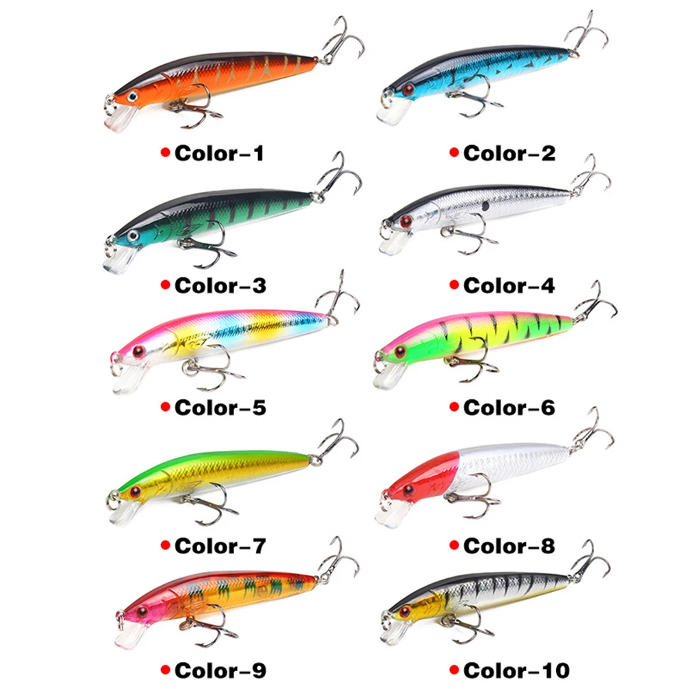 

New 7g 10cm Minnow Fishing Lure Trout Lure 3D Eyes Jigging Lure Swimbait Wobblers Crankbait Hard Lures Plastic Fishing Tackle
