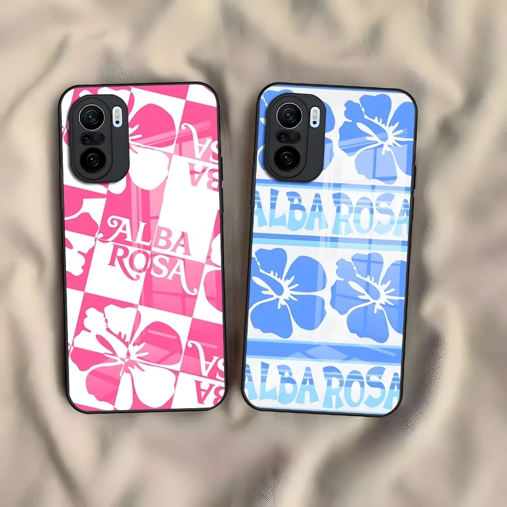Fashion A-ALBA R-ROSA Phone Case For Xiaomi 14 Lite 12 Pro 11t 13 POCO M6 M5 X6 X5 X3 NFC F5 F6 Tempered Glass Cover