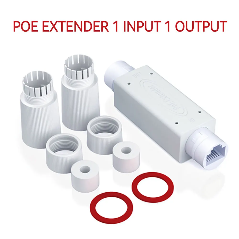 

1 порт водонепроницаемый POE повторитель IP66 10/100 Мбит/с 1 на 1 расширитель PoE с IEEE802.3af/at 48 В Уличный для POE переключателя камеры