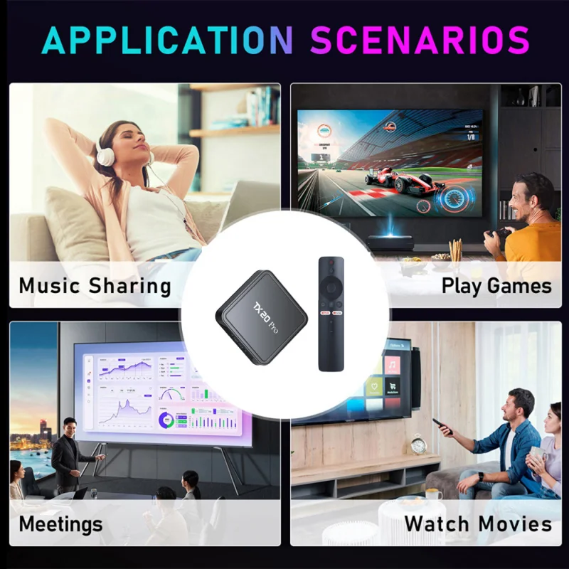 TX20 Pro Smart TV Box Android 15 4K 8K HD 4G 5G Dual WIFI 3D BT5.0 Видеоплеер 8GB 128GB Allwinner H313 ТВ-приставка IPTV (art.: 3920d164c7f5f) - 3920d164c7f5f