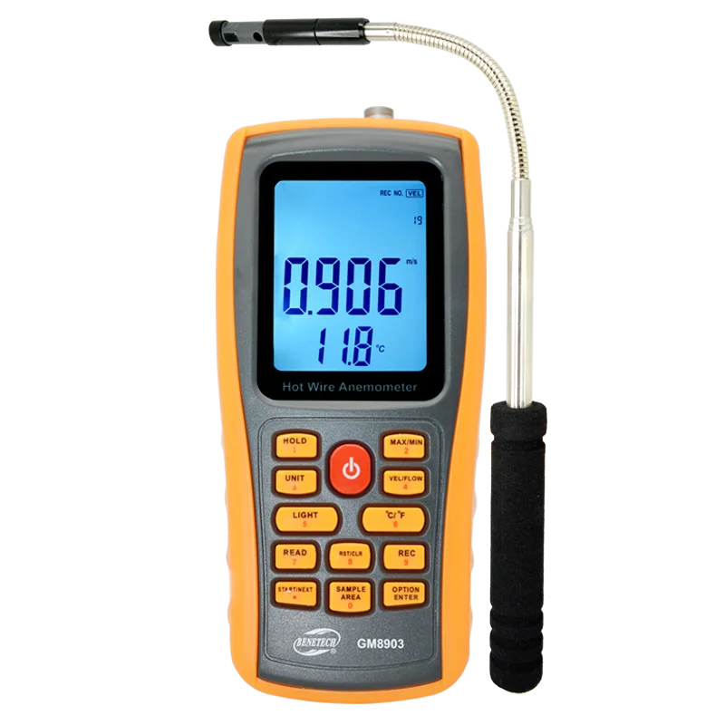 

Gm8903 High Precision Breeze Measurement Anemometer Air Flowmeter Wind Meter Thermal Sensitive Anemograph Wind Meter