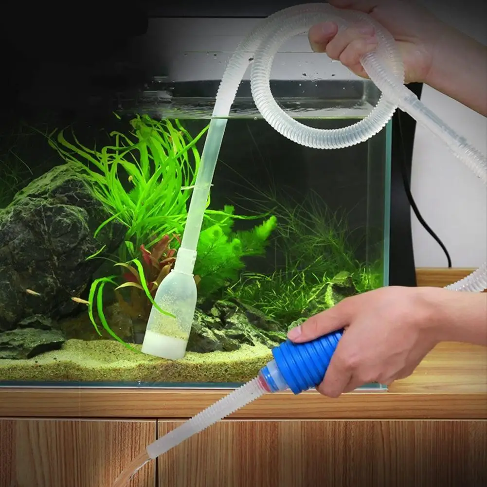 

【 Ready Stock 】Aquarium Manual Cleaner Tool Siphon Gravel Suction Pipe Fish Tank Vacuum Water Change Pump Tools