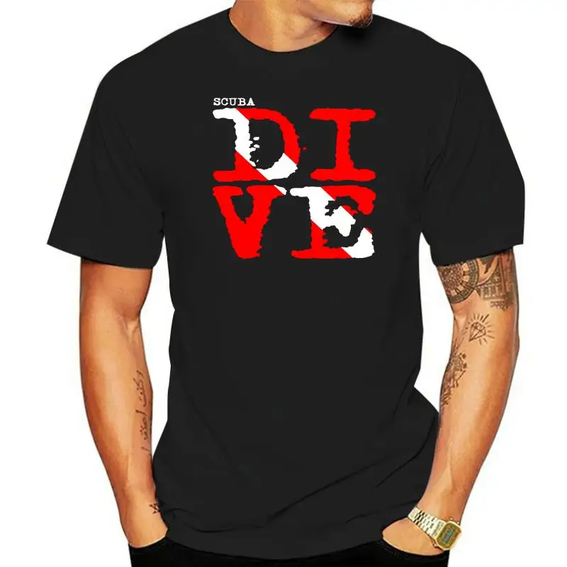 

Scuba Dive Scuba Diving Equipment Gear Diver Flag T-shirt Summer Men Short Sleeve Cotton Tshirt Tees Streetwear