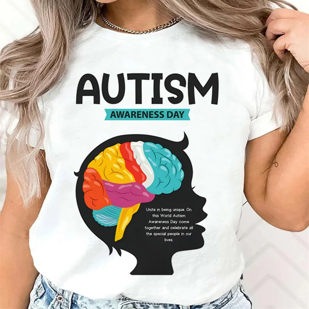 Женские футболки с аутизмом Y2K забавная футболка мангой аниме одежда для девочек