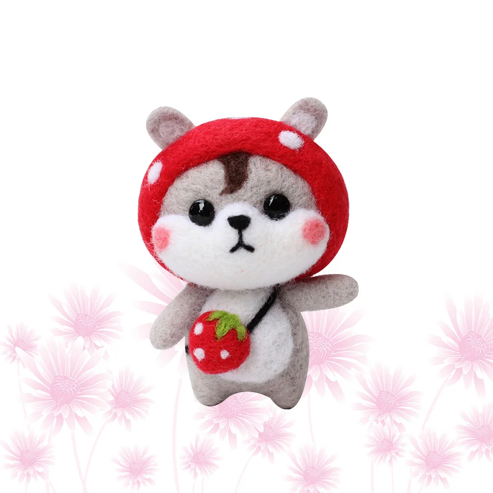 

Needle Felt Wool Felted Animals Felting Kit Roving Supplies Animal Cute Crafts Kids Sewing Dog Tiny Beginners Project Kuromi