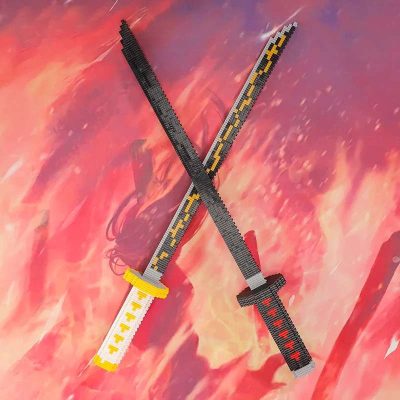 Конструктор Клинок-убийца демонов японская катана миниатюрные блоки игрушки в