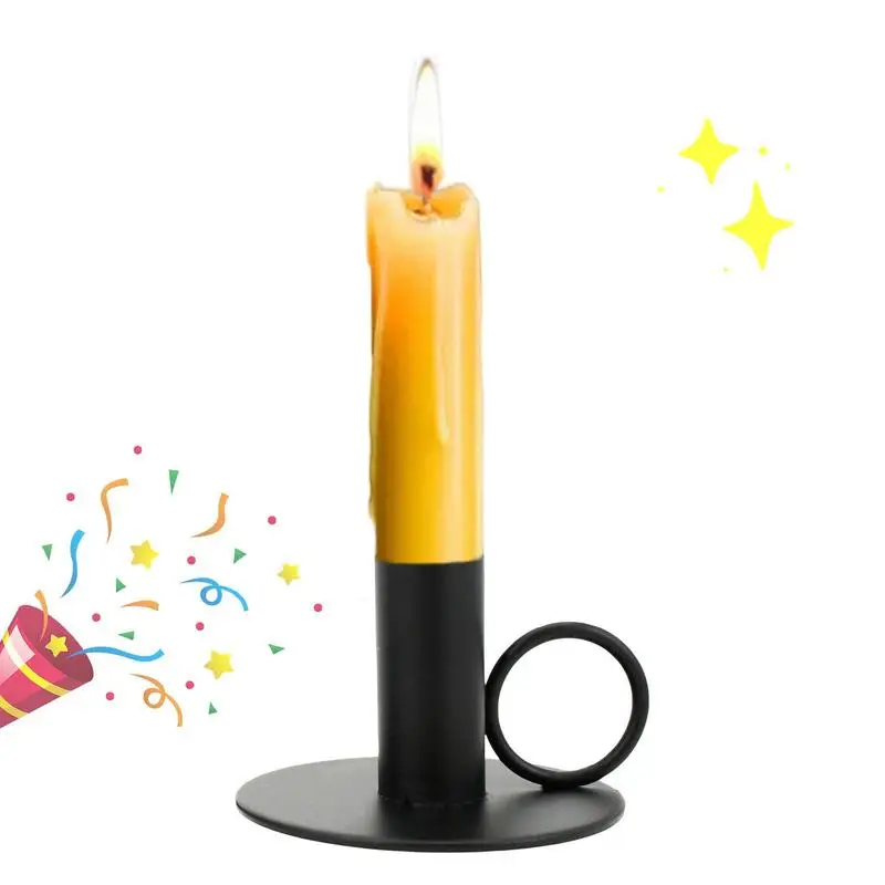 With Handle Vintage Home Decor Iron Chamberstick Candle Holder Holiday Supply Candle Holder With Handle For Living
