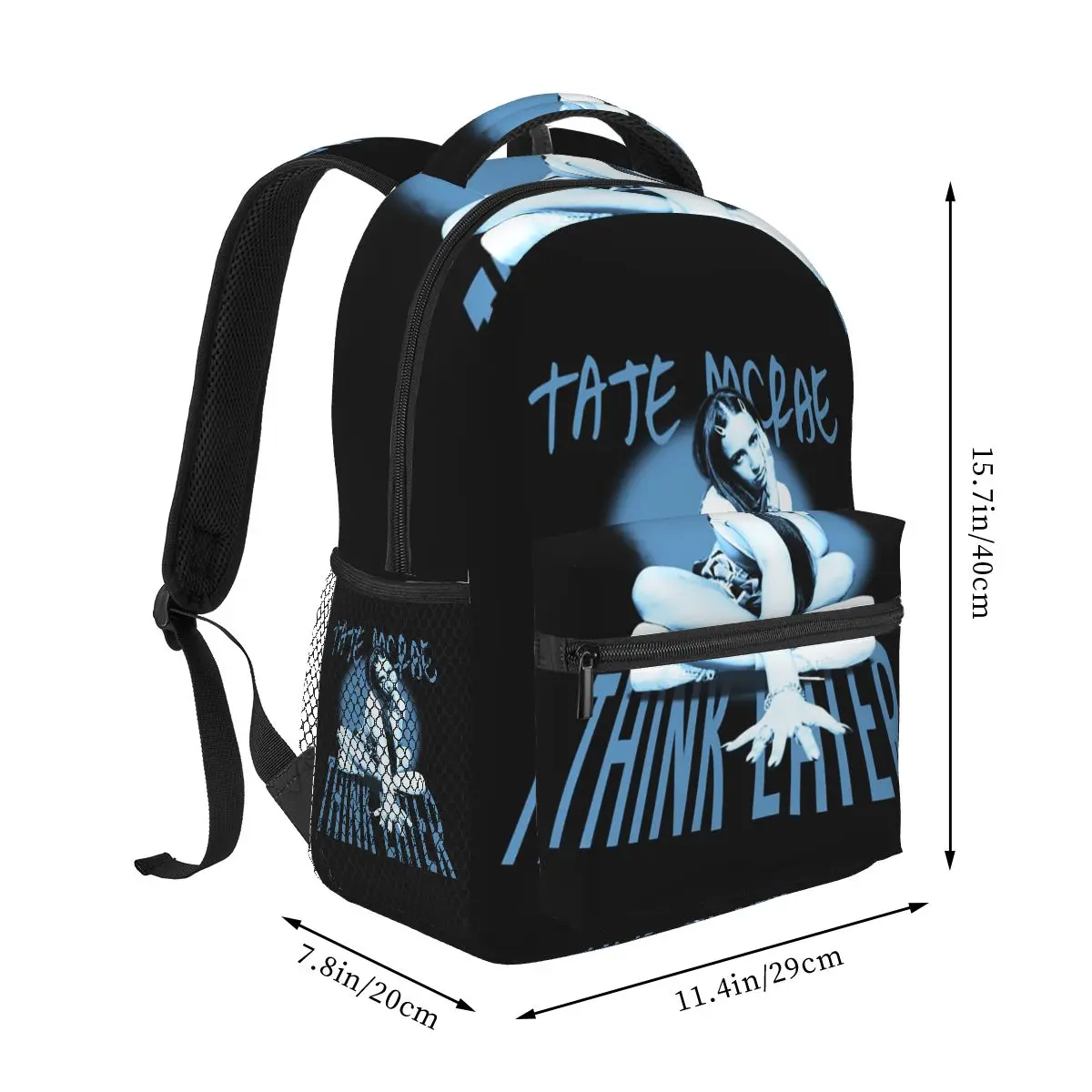 Фото Рюкзак с графическим принтом Tate McRae Miss Possessive World Tour, хит продаж, повседневный рюкзак для мальчиков и девочек, школьная сумка, сумка через плечо для мужчин и женщин №2