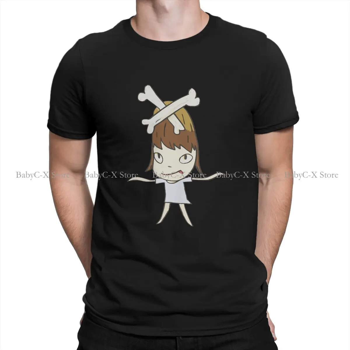 

I Don't Want to Grow Up Fashion Polyester TShirts Yoshitomo Nara Japanese Artist Men Harajuku Tops T Shirt Round Neck