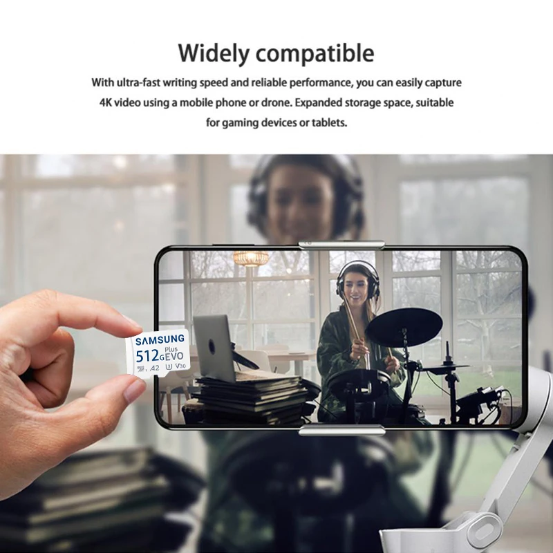 SAMSUNG EVO Plus карта памяти Micro SD/TF 128 ГБ/256 ГБ/512 ГБ |