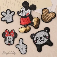 disney classic mickey mouse embroidered costume iron on patches cute mickey palm kids clothes ripped patches