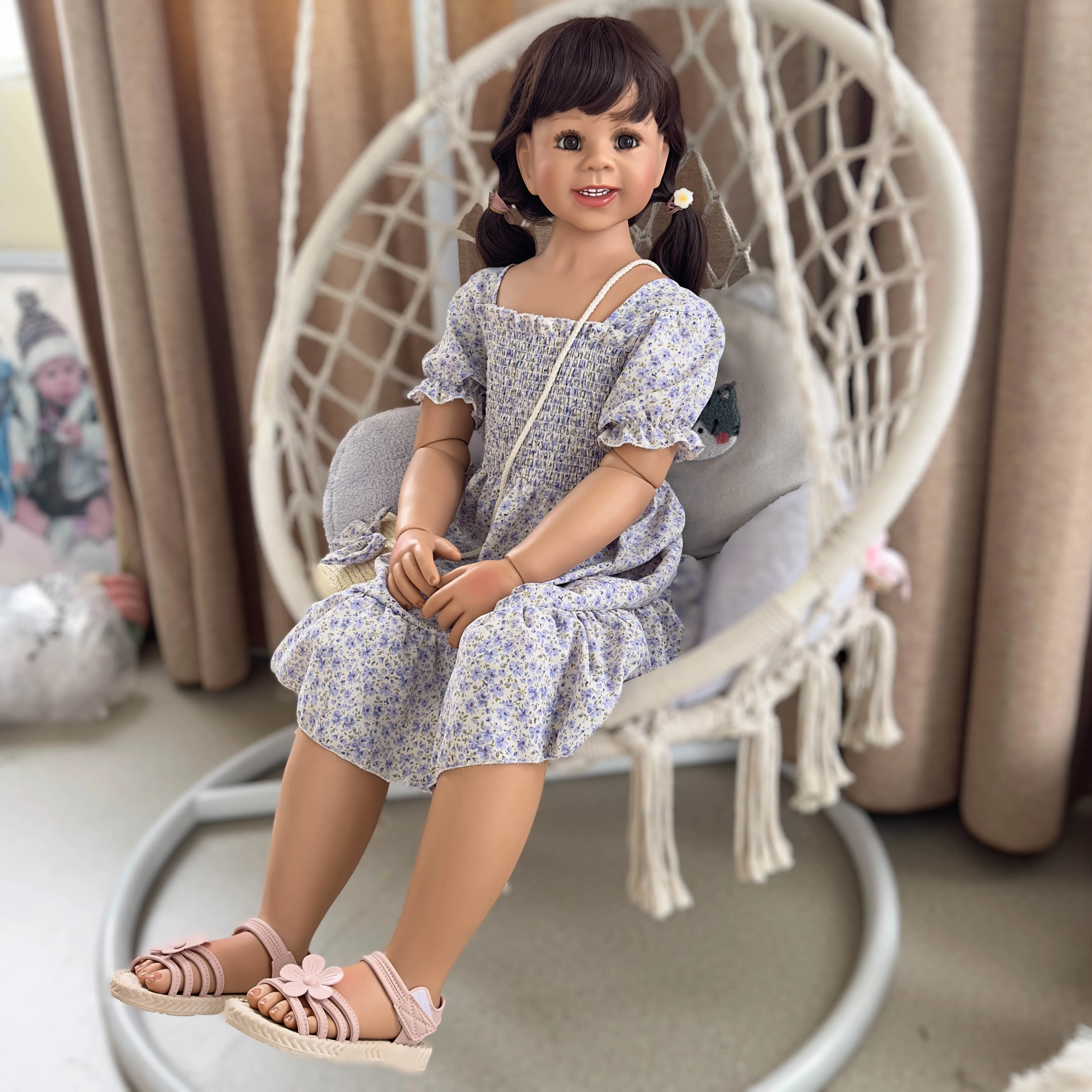 SANDIE 47 дюймов оригинальная кукла реборн шедевр с шаровыми шарнирами полное тело