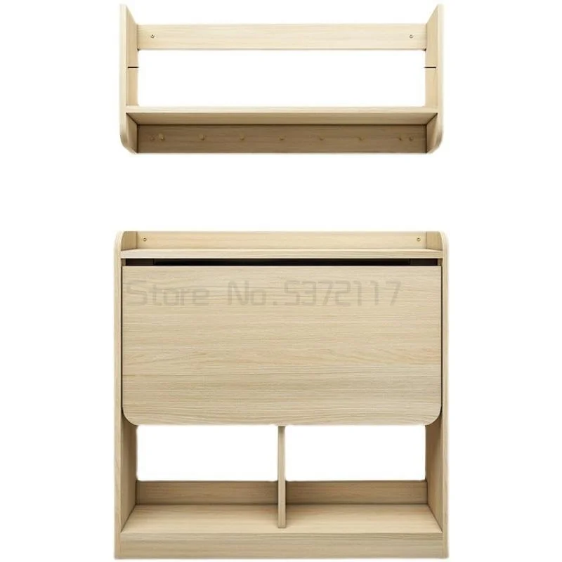

Folding desk small family wall hanging homework hanging wall writing corner bookshelf telescopic learning table