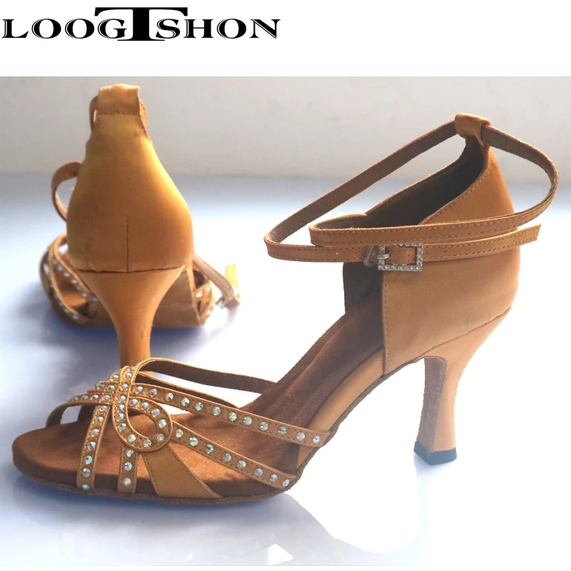 Loogtshon  latin dance shoes woman... shoes women Salsa dance shoes women Professional tango Latin Shoes style high