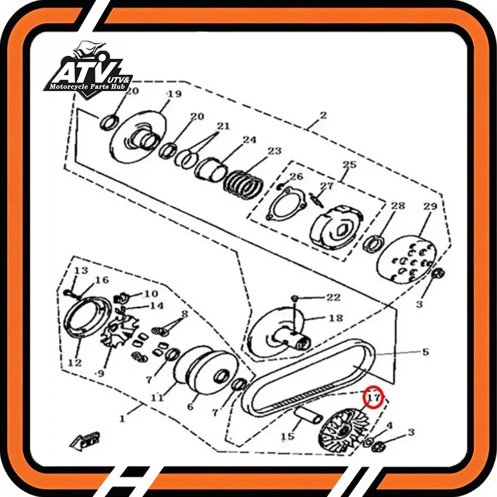 Stels ATV 300B Buyang Feishen 300 Yamaha Majesty YP250 FA D300 H300 G300 Вентилятор шкива вариатора 2.3.10.2090 LU020107 (art.: 3920ced551d32) - 3920ced551d32