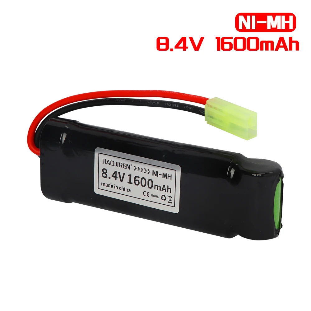 Фото Плоский NiMH аккумулятор 8,4 В, 1600 мАч с разъемом Mini Tamiya для страйкбольных пистолетов MP5, SCAR, M249, M240B, M60, RPK, PKM №4