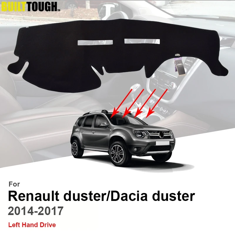 

Для Renault Duster Dacia Duster 2014 2015 2016 2017, автомобильный коврик для приборной панели, чехол для приборной панели, подушка, внутренний ковер, солнцезащитный козырек