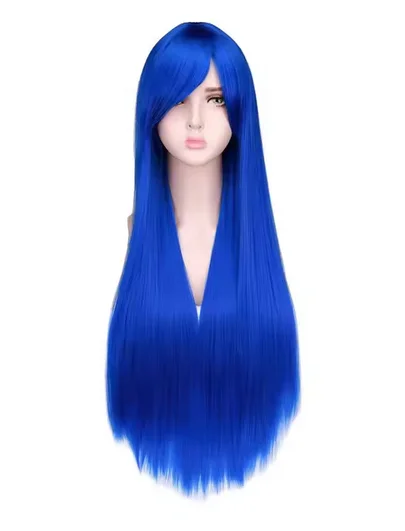 Аниме Fairy Tail Длинные Синие Прямые Женские Венди Марвелл Косплей Синтетические