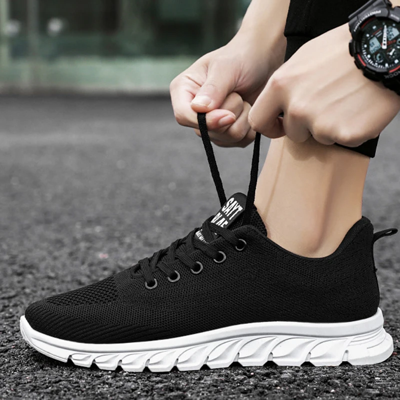 

Мужские кроссовки для бега, Весенняя Нескользящая дышащая обувь для работы на открытом воздухе, сетчатая повседневная спортивная обувь для...