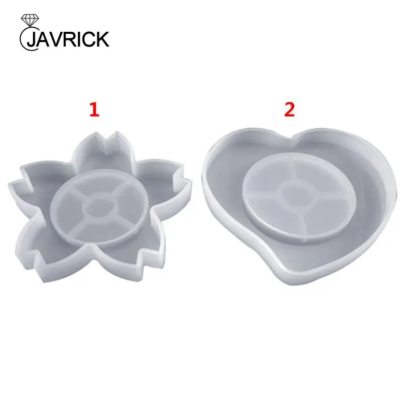 

Silicone 3D DIY Flower Heart Epoxy Resin Mold Jewelry Making Pendant Making Tool