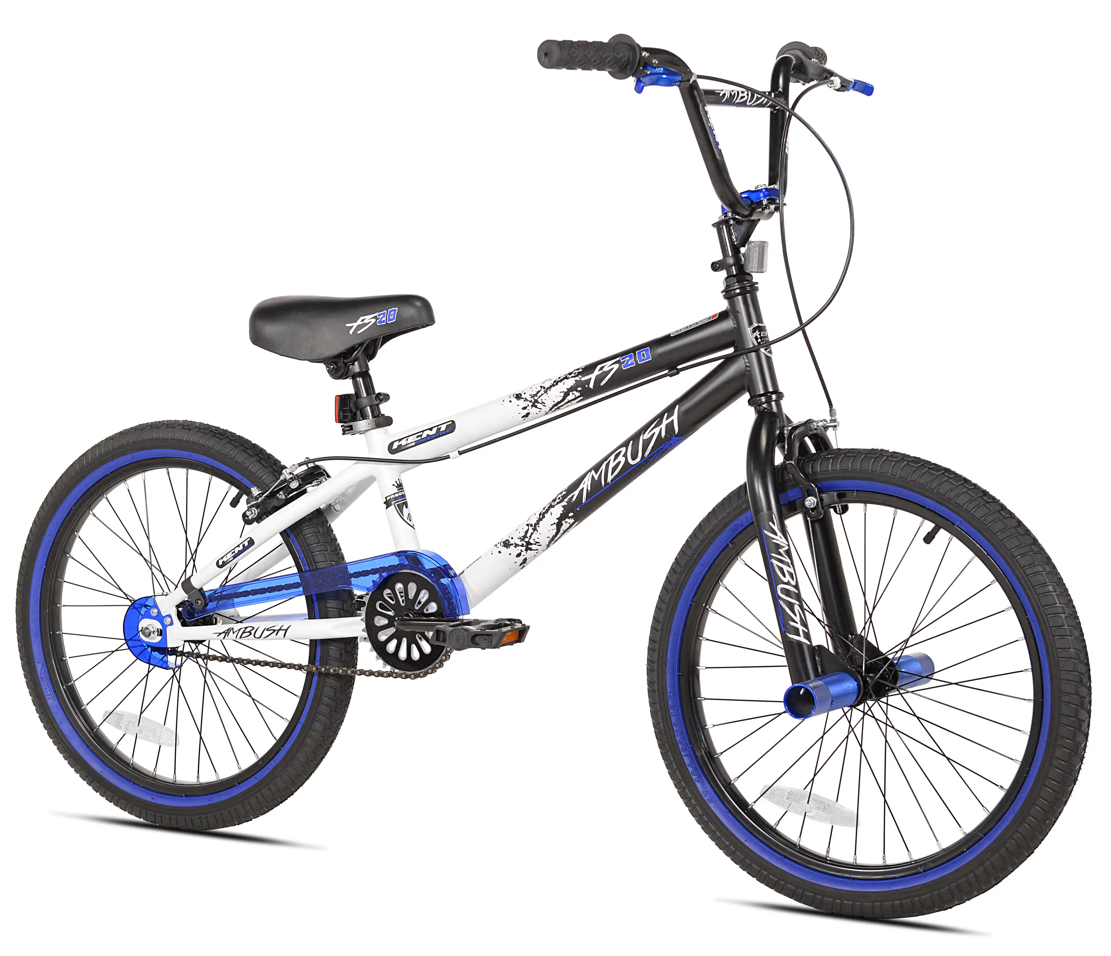 20" Boy's Ambush BMX Bike, Black/Blue