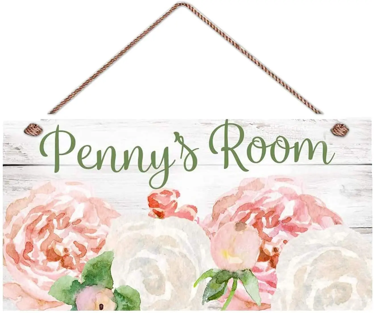 

Персонализованный настраиваемый фон, с акварельным рисунком, розовое дерево, для настенного интерьера для дома, детской комнаты