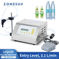 zonesun 5 5100ml digital control water juice perfume milk liquid small bottle filler gfk 160 packing liquid filling machine