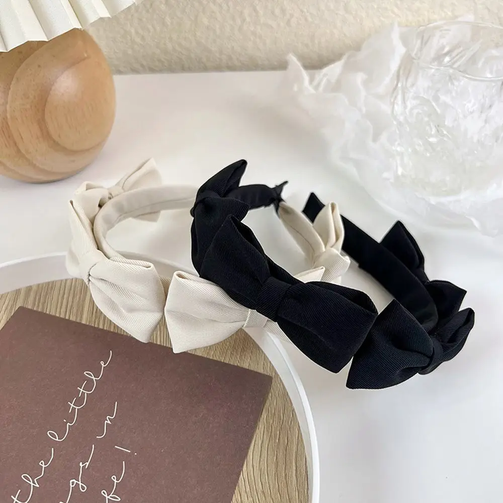 

Wash Temperament Fashion Design Make up Korean Style Headband Bow Hairband Court style Hair Hoop Women Hair Accessories