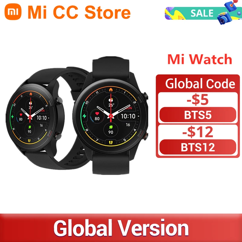 

Xiaomi Mi Watch 1.39" AMOLED Display Blood Oxygen GPS Bluetooth5.0 Fitness Tracker 5ATM Waterproof Mi Watch Color Global Version