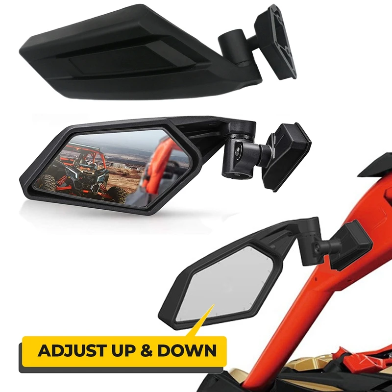 Боковые зеркала UTV регулируемые на 360 градусов заднего вида В гоночном стиле для