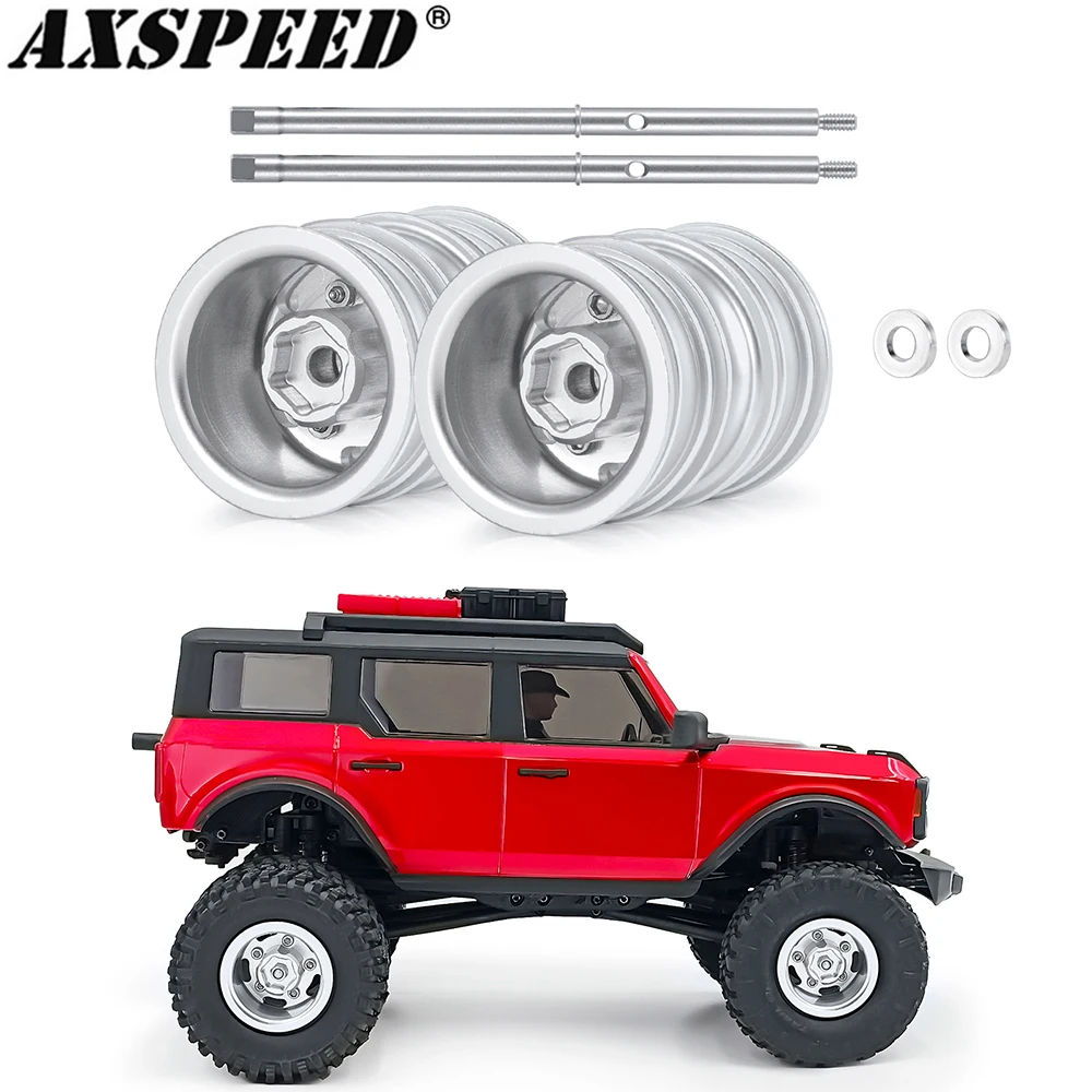 

Комплект металлических ступиц заднего обода колеса AXSPEED и приводного вала CVD для Axial SCX24 All Series 1/24, обновленные детали для радиоуправляемого г...