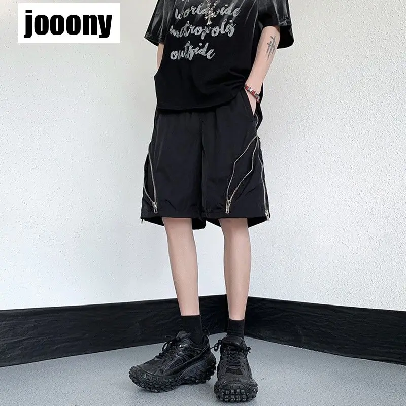 Шорты мужские прямые однотонные свободного покроя уличная одежда повседневные