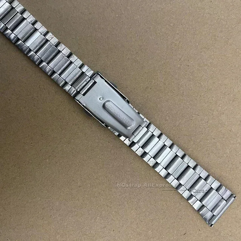 Фото Универсальный стальной ремешок для часов с плоским концом для Seiko, ремешок из нержавеющей стали для Rolex, высококачественный мужской и женский браслет, аксессуары №5