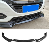Front Bumper Lip Spoiler Side Spliiter Body Kit Gaurds For HONDA HRV HR-V 2019-2020 2021 Car Accessories Black Carbon Fiber Look