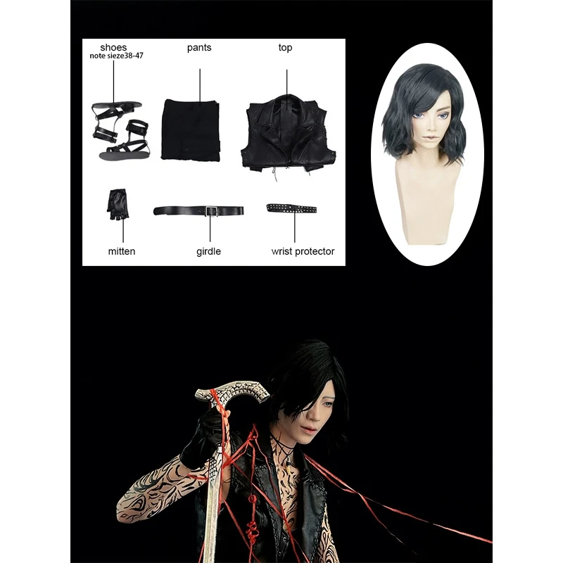Дьявол игра DMC 5 V Vitale Косплей Костюм Парик May Cry Униформа Наряд на заказ Хэллоуин