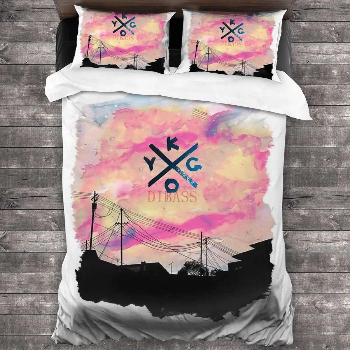 

KYGO City Soft Microfiber Comforter Set with 2 Pillowcase, Quilt Cover With Zipper Closure King Size Comforter Cover