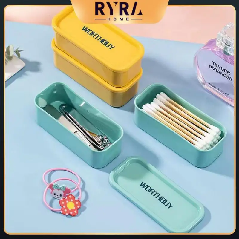 

Floss Holder Box With Dust Cover Portable Storage Box Mass Storage Cotton Sliver Trimmer Stackable Design Space Saving