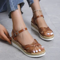 new summer wedge fish mouth sandals womens word with bow open toe sandals and slippers leather gladiator sandals rivet sandals