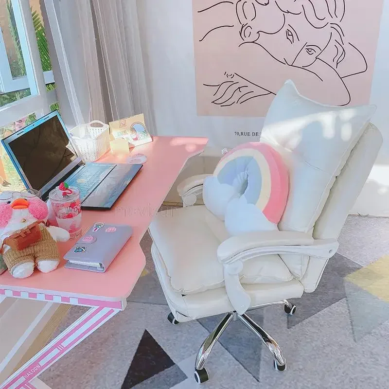 Регулируемое компьютерное кресло для кабинета домашнее ног подставка